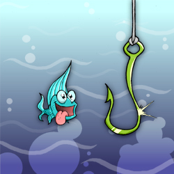 Fish Wrangler: a free to play, passive fishing game, idle game, social game
