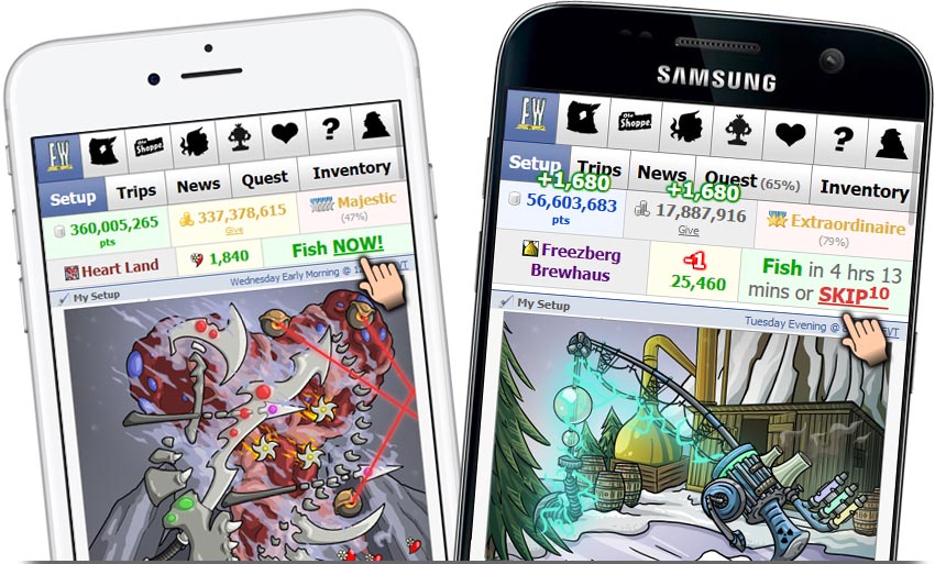 Play on Android or iOS via fish-wrangler.com!